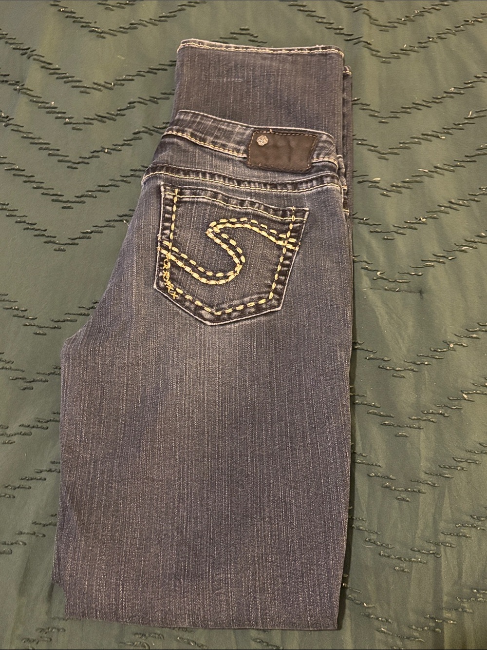 Silver Jeans Dark Blue Jeggings with Contrast Stitching